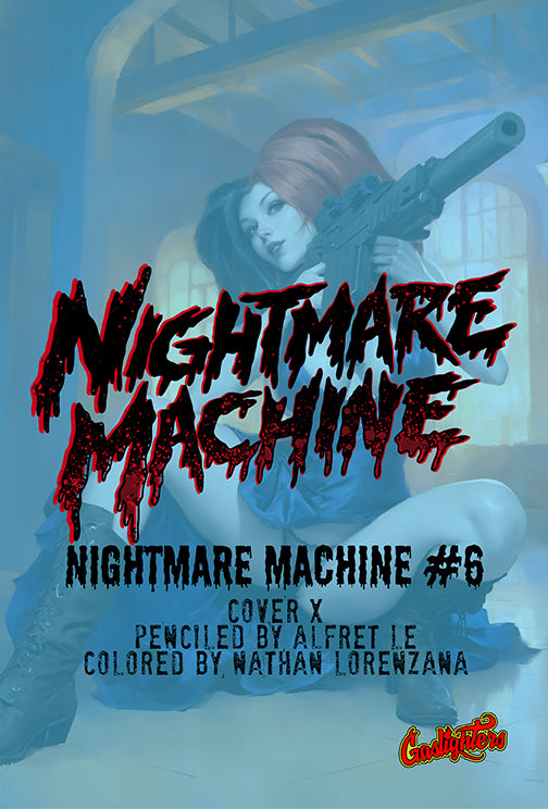 Nightmare Machine 6 (FOIL + NUMBERED) Cover X - Alfret Le and Nathan Lorenzana - Interiors (2nd Print)